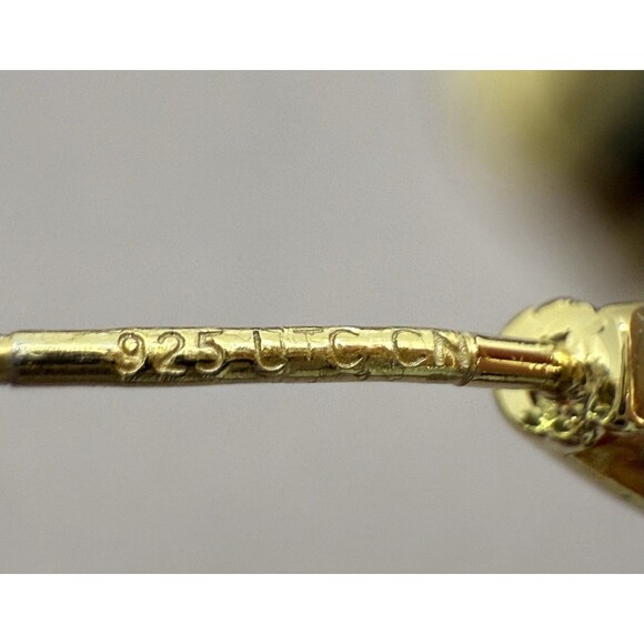 Braid Twist C-Shaped Open Hoop Earrings Gold Plated Sterling Silver 925 UTC CN - Picture 3 of 11